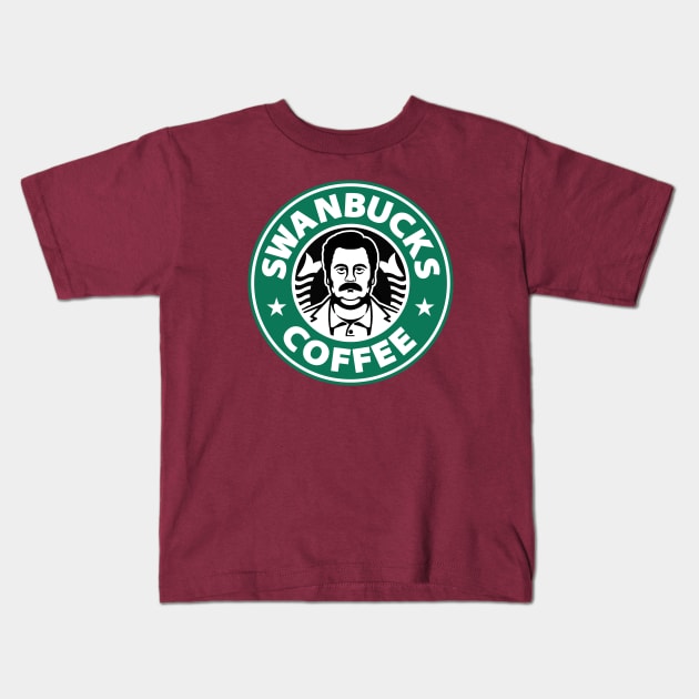 Swanbucks Coffee Kids T-Shirt by DCLawrenceUK